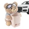 Bear Tissue Holder and Trash Can - Soft Plush Car Tissue Box | 2-in-1 Cartoon Bear Plush Tissue Holder and Trash Can | Multifunctional Garbage Bin | Armrest Storage Box for Vehicle view 1