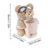 Bear Tissue Holder and Trash Can - Soft Plush Car Tissue Box | 2-in-1 Cartoon Bear Plush Tissue Holder and Trash Can | Multifunctional Garbage Bin | Armrest Storage Box for Vehicle view 2