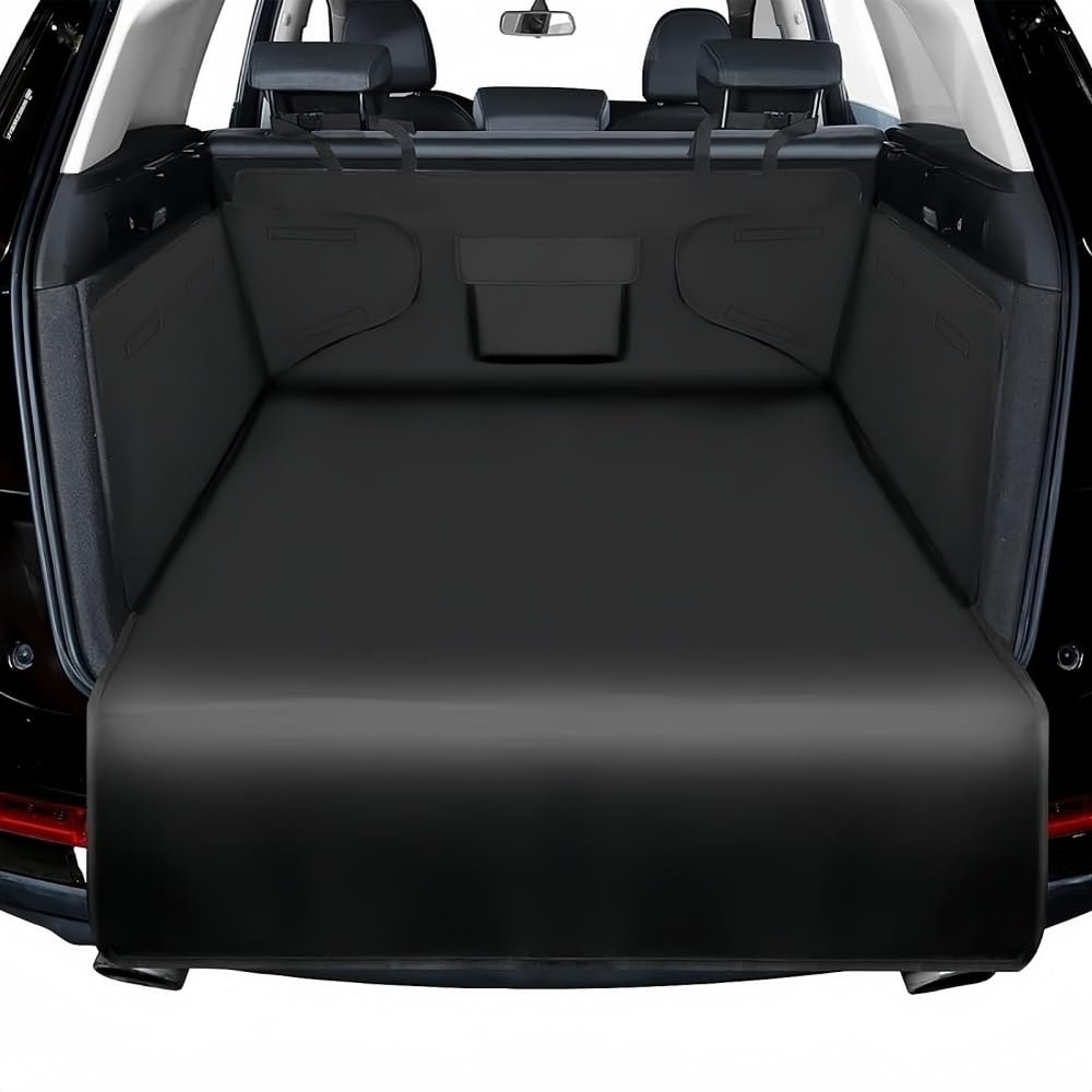 DUUIWE Cargo Liner for Dogs for VW ID.4 X 2021 2022 2023 2024, Non-Slip Waterproof Pet Cargo Cover Car Boot Protector Dog Trunk Cover Dog Cargo Liner(Black,132 * 104)