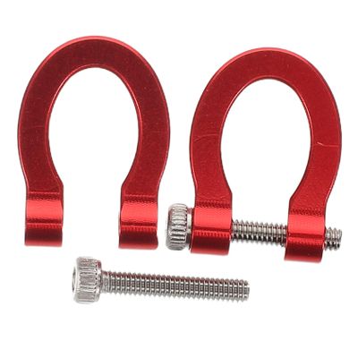 Amosfun 2pcs Aluminum Alloy Tow Hook for Model Cars Easy to Install Towing Shackle Trailer Hook for Crawler Trucks Functional Towing Accessory Versatile Compatibility Various Models
