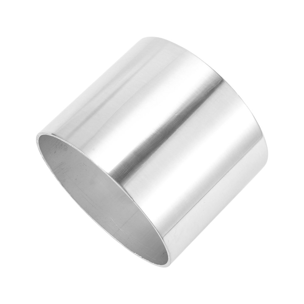 TUCKBOLD 127mm/5"OD Straight 6061 Aluminum Alloy Tube Intercooler Surface Polishing Air Intake Connection Hose Double Flat Head 100mm 3.9"(L) 1mm 0.04"(T)