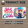 Hot Girls Hit Curbs | Bumper Sticker or Car Magnet | Funny Hamster Roses Magnetic Bumper Sticker for Trucks Cars [7.5x3.75] view 3