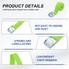PATIKIL 1" x 5 ft Lashing Strap with Buckles, 2 Pcs Cam Buckle Tie Down Straps Adjustable Heavy Duty Secure Cinch Straps Up to 551 lbs for Cargo Kayak Bicycles, Fluorescent Green view 3