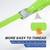 PATIKIL 1" x 5 ft Lashing Strap with Buckles, 2 Pcs Cam Buckle Tie Down Straps Adjustable Heavy Duty Secure Cinch Straps Up to 551 lbs for Cargo Kayak Bicycles, Fluorescent Green view 4