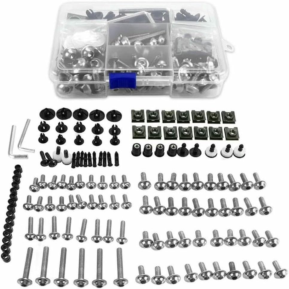 prebnhuyg Motorcycle Full Fairing Bolts Kit for Kawasaki Z1000 Z 1000 All Years Stainless Steel Clips Nut Bodywork Screws Tool Set Accessories
