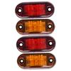 Vaguelly 4Pcs LED Marker Lights for Trucks Amber and Red Side Indicator Lights Easy Installation for Campers and Trailers view 1