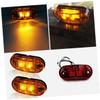 Vaguelly 4Pcs LED Marker Lights for Trucks Amber and Red Side Indicator Lights Easy Installation for Campers and Trailers view 2