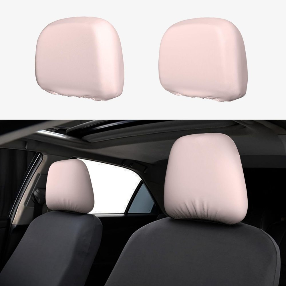 Custom Headrest Covers for Cars Mistyrose,Personalized Headrest Covers 2 Pack for Car,Dustproof and Stain-Resistant,Suitable for Most VehiclesMaking Them a for Friends with New Cars