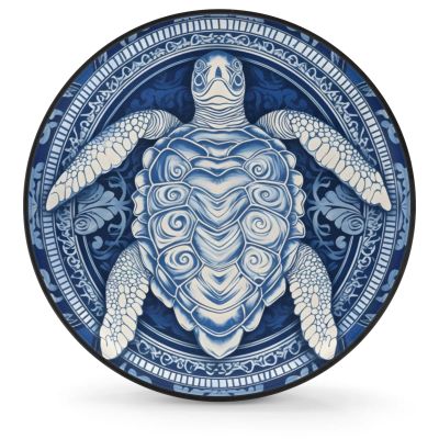 Universal 14" Spare Tire Cover Blue Turtle Waterproof Tire Protector w/Elastic Lock, Wheel Cover for Jeep/RV/Camper/Truck/Trailer Fits 25.6-27.2"