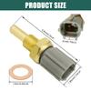 Lyxheth Engine Coolant Temperature Sensor, Water Temperature Sensor, Car Water Temperature Temp Sender Sending Unit Sensor Fit for Ford Toyota Lexus, Replaces OEM #89422-20010 89422-35010 (Gray) view 3