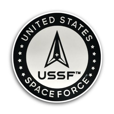 2 (Pieces) 3" and 5" United States Space Force Official Emblem Sticker, Waterproof Vinyl Decals for Many Purpose Like Cars, Trucks, Laptops, Phones, Windows and More