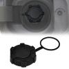 BESTAOO Fuel Filler Cover Tethered 2.29 inch ID, Capless Gas Cap Dirt, Water & Dust Cover and Fuel Funnel Bundle Compatible With Ford Bronco 2021-2025/GMC/Chevrolet/Buick/Cadillac, Black view 1