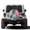 Foruidea Watercolor Zebra Spare Tire Cover Dust-Proof Wheel Tire Cover Fit Trailer, RV, SUV and Many Vehicle 16 Inch view 2
