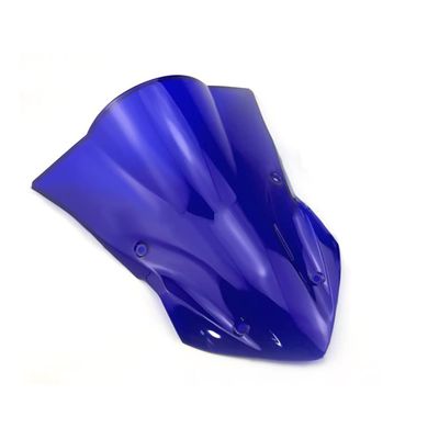 Blue ABS Double Bubble Wind Deflector Motorcycle Windscreen Fairings Windshield For Kawasaki Z900 2017 2018 2019 17 18 19