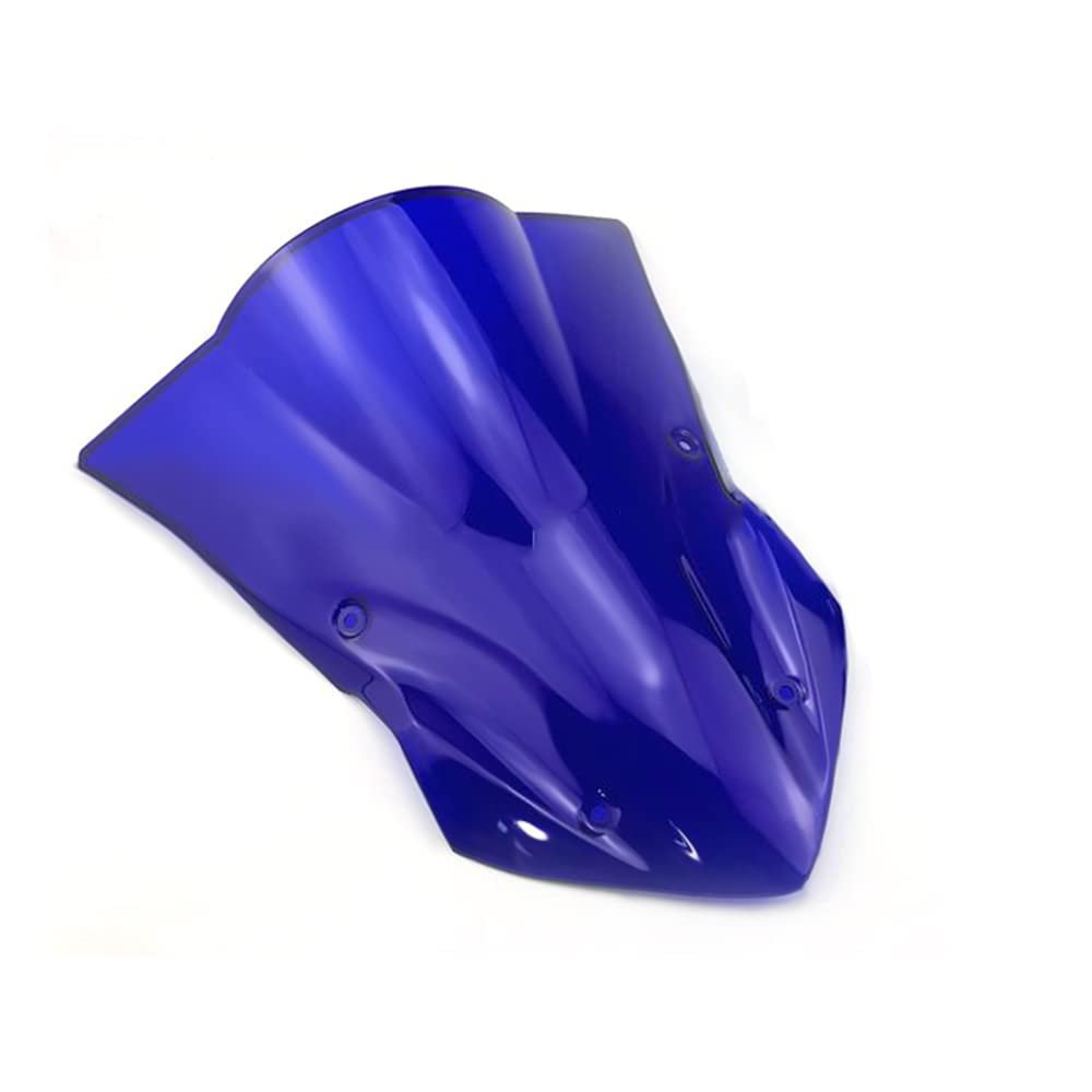 Blue ABS Double Bubble Wind Deflector Motorcycle Windscreen Fairings Windshield For Kawasaki Z900 2017 2018 2019 17 18 19