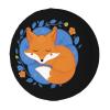 Foruidea Cute Orange Fox Sleeps Spare Tire Cover Dust-Proof Wheel Tire Cover Fit Trailer, RV, SUV and Many Vehicle 15 Inch view 1