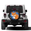 Foruidea Cute Orange Fox Sleeps Spare Tire Cover Dust-Proof Wheel Tire Cover Fit Trailer, RV, SUV and Many Vehicle 15 Inch view 2