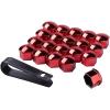 RVQWXDMR Car Wheel Nut Caps for Ford Crown Victoria Police 2005-2012, Anti-Rust Hexagonal Plastic Lug Nut Covers with Clip Tool Set, Protection Cap Replacement for Cars, E/Red- 21mm view 1