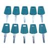 5PCS Heavy Duty Equipment Keys, C001 Ignition Key, Teal (5) view 1