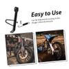 PRETYZOOM Motorcycle Tripod Stand Foot Pegs Kickstand for Mini Bike Scooter Electric Motorbike Non-slip Foot Support Robust Metal Construction view 3