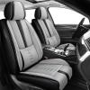 Cscevt Leather Seat Covers for KIA NIRO Plug-in Hybrid 2018-2025,Premium Car Seat Covers Front Set,Waterproof Car Seat Protectors with Airbag,Comfort Car Interior Cover Seats for Cars(Black+Grey) view 1