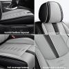 Cscevt Leather Seat Covers for KIA NIRO Plug-in Hybrid 2018-2025,Premium Car Seat Covers Front Set,Waterproof Car Seat Protectors with Airbag,Comfort Car Interior Cover Seats for Cars(Black+Grey) view 2