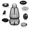 Cscevt Leather Seat Covers for KIA NIRO Plug-in Hybrid 2018-2025,Premium Car Seat Covers Front Set,Waterproof Car Seat Protectors with Airbag,Comfort Car Interior Cover Seats for Cars(Black+Grey) view 3