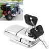Motorcycle Trunk Lock, Iron Motorcycle Rear Trunk Lock Anti Theft with 2 Keys, Modification Accessories Fit for Big Sheep Replacement, Motorcycle Modification Parts view 3