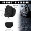 KVAEY 3 PCS Tire Dressing Applicator Pads, Reusable Hex Grip Tire Shine Applicator Polishing Sponge Pads, Wheel Tire Shine Detailing Foam for Most Vehicles, Car Accessories (Black, 4.33") view 2