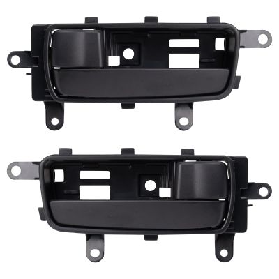 TRQ Left & Right Interior Door Handle Set Front Driver & Passenger Side Compatible with 2007-2012 Nissan Sentra