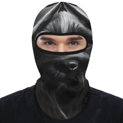 Balaclava Black Schnauzer Dog Full Face Mask Summer Face Cover Outdoor Sun Protection Neck Gaiter Men Women