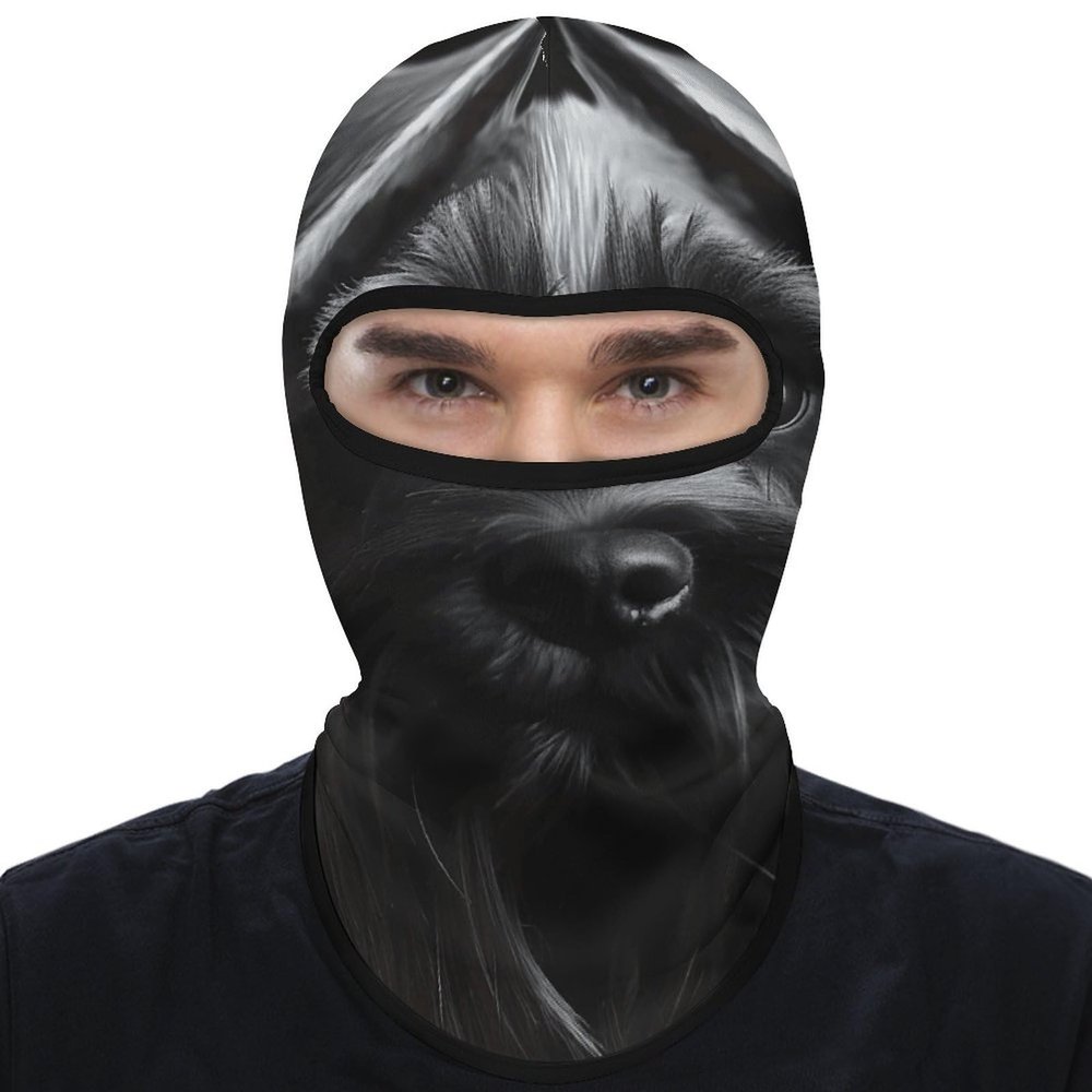 Balaclava Black Schnauzer Dog Full Face Mask Summer Face Cover Outdoor Sun Protection Neck Gaiter Men Women