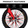 NYTKL 72 PCS Dirt Bike Spoke Skins Covers, Wheel Spoke Skins Wrap Covers Trim for 8"-21" Rims, Wheel Rim Pipe Trim Decoration Protector for Motorcycle Dirt Bike Wheelchair (Black+Red) view 4