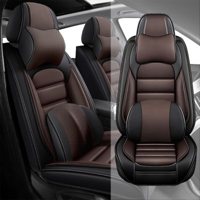 AFUNTIO for Subaru Crosstrek 2016-2024 Seat Covers,Car Seat Cover Protector,Waterproof Front Car Seat Covers(Luxury-Black&Coffee)