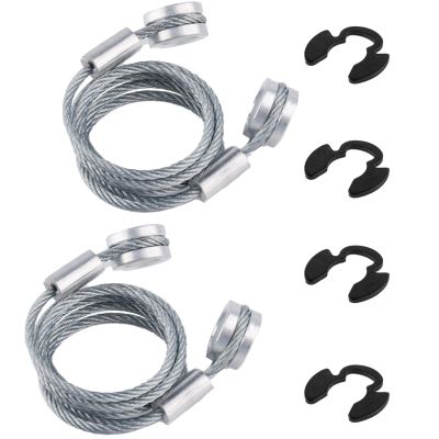 2pcs Hood Control Cable with 4pcs Circlips, Hood Release Latch Cable Replacement Suitable for Peterbilt 1987-2010 357/375 / 377/378 / 379 Replaces Parts Accessories L92-6000-0718/924-5402