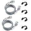 2pcs Hood Control Cable with 4pcs Circlips, Hood Release Latch Cable Replacement Suitable for Peterbilt 1987-2010 357/375 / 377/378 / 379 Replaces Parts Accessories L92-6000-0718/924-5402 view 1