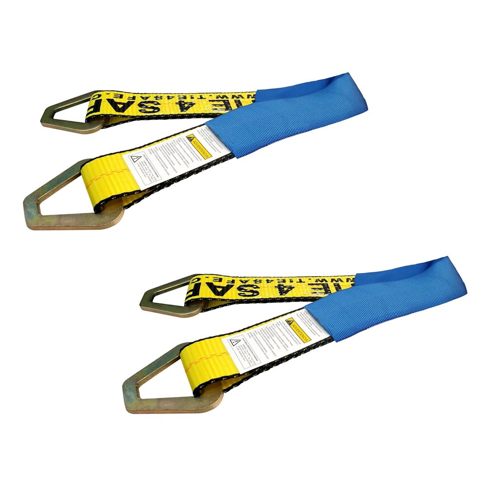 MCC Heavy Duty 2 Pack 72" Yellow Axle Straps with Blue Sleeves