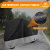 Tokept Motorcycle Cover Waterproof Outdoor Protection with Lock-Holes & Storage Bag Fits up to 104" Motorcycles Vehicle Cover for Harley Davidson Honda Suzuki Kawasaki Yamaha (XXL Black&Silvery) view 4