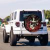 Delerain Queen Spare Tire Cover with Backup Camera Hole Wheel Protectors Sun Protector Waterproof for Trailer RV SUV Truck and Many Vehicle(16 Inch for Diameter 29"-31") view 2