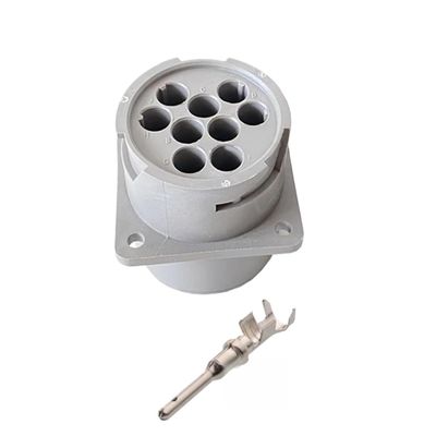 CHAOF 1/5/10/20 Sets HD10-9-16P 9 Pin Gray Round Diagnostic Plug Panel Fixed Water Proof Connector Authentic(1 Set)
