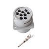 CHAOF 1/5/10/20 Sets HD10-9-16P 9 Pin Gray Round Diagnostic Plug Panel Fixed Water Proof Connector Authentic(1 Set) view 1