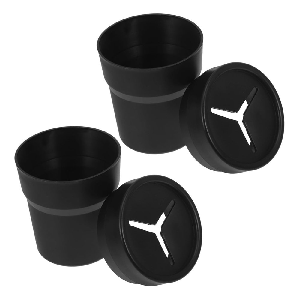 Unomor 2pcs Compact Car Cup Holder Trash Can Durable Vehicle Trash Container Versatile Storage Box for Aesthetic Car Accessories Keeps Your Vehicle Clean and Organized