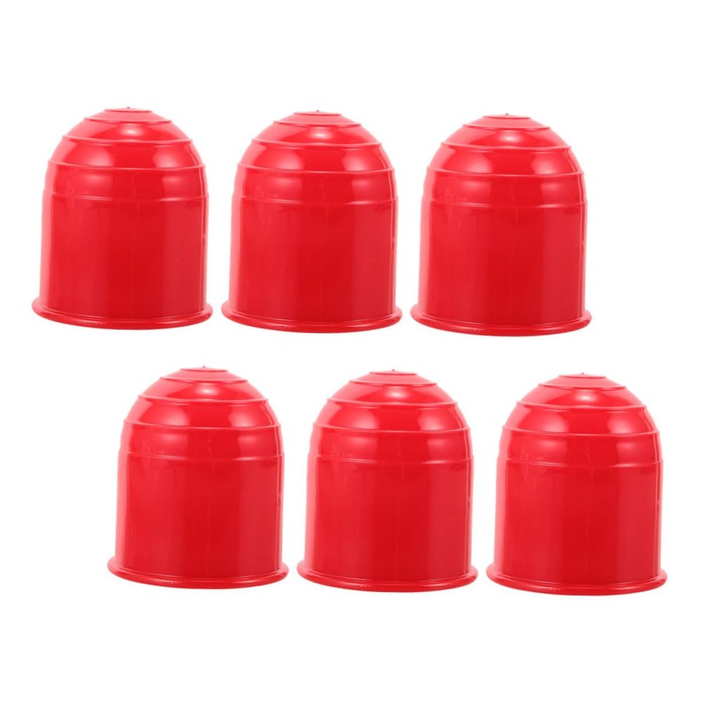 PLAFOPE 6pcs Trailer Hitch Ball Cover Durable Tow Ball Protector for Rvs and Car Trailers Full Coverage Against Dirt and Rain Reliable Hitch Accessories
