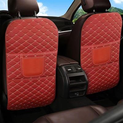 RVQWXDMR Car Seat Back Anti-Kick Protector Mats for GMC Terrain 2010-2025, Waterproof Non-Slip Shock Absorbent Organizer, Scratch-Proof Back Seat Protectors, Keep Seats Clean, D/Red