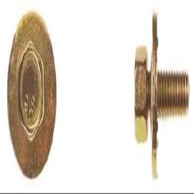 Main ST Collective Yellow Zinc Body Bolts, M6x16mm,10mm Hex Head - 50 Pack