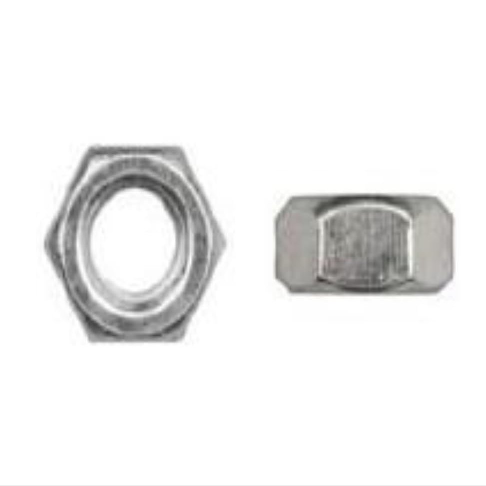 MAIN ST COLLECTIVE 100Pcs Class 8 Metric Hex Nuts 6-1.00mm Thread, 10mm Head Size, Bright Zinc Coated Fasteners Durable Assorted Hardware Nut for Automotive, Machine, & DIY Projects