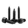 15/50pcs M2 M2.6 M3 M3.5 M4 M5 M6 Hexagon Socket Head Black Hexagon self Tapping Screws(30mm,M4 30pcs) view 1