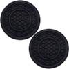 MEAJOO 2 Pack Car Drink Cup Coaster 2.75 Inch Anti-Slip Silicone Mat, Secures Beverages in Place Trendy Auto Accessory for Women & Girls (Black) view 1