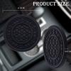 MEAJOO 2 Pack Car Drink Cup Coaster 2.75 Inch Anti-Slip Silicone Mat, Secures Beverages in Place Trendy Auto Accessory for Women & Girls (Black) view 2