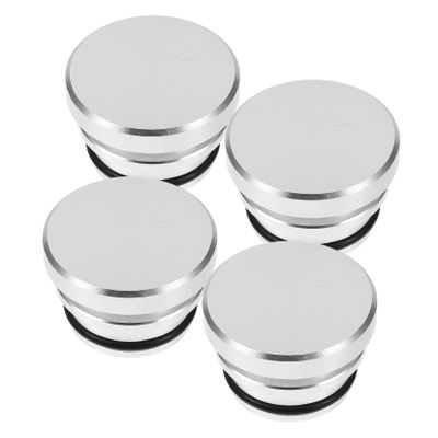 Cabilock 4pcs Car Lighter Caps Metal Lighter Dust Covers Fit Protectors for Vehicle Socket and Stylish Silver Design